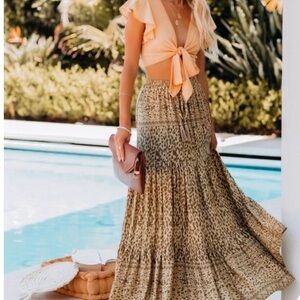 Vici Animal Print Maxi Skirt